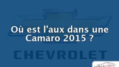 Où est l’aux dans une Camaro 2015 ?